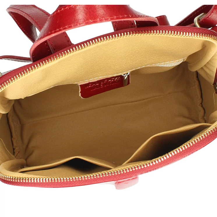 Valódi bőr Barna női hátizsák S7176 Brown