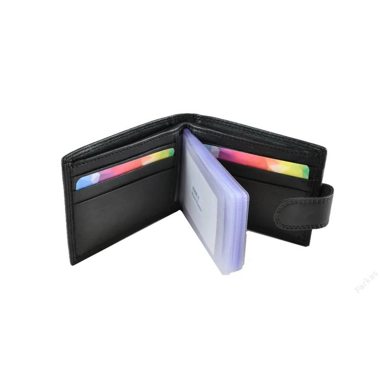 Valódi bőr kártyatartó fekete színben