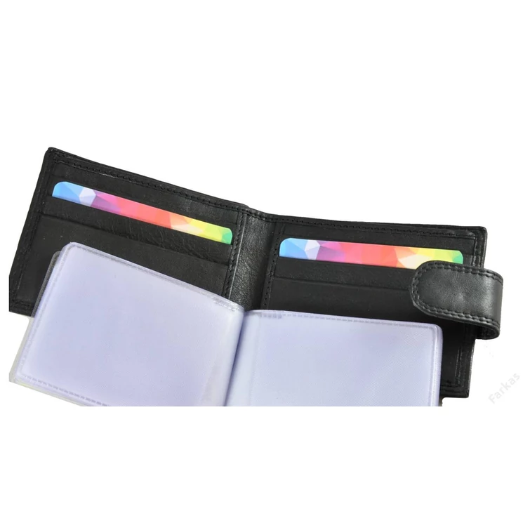 Valódi bőr kártyatartó fekete színben