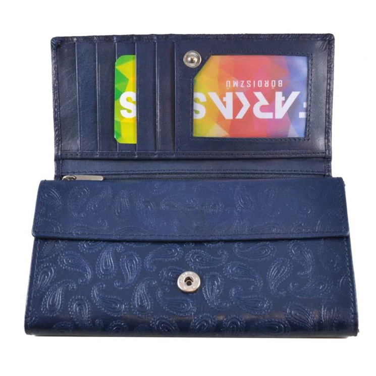 Divatos női bőr pénztárca 8670.4.1 Blue