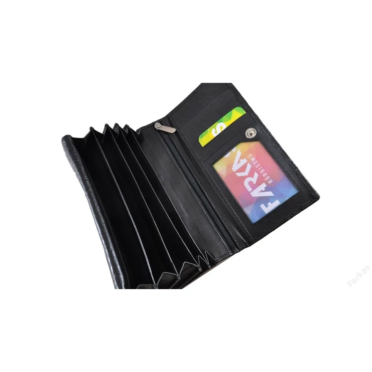 Divatos bőr női pénztárca fekete színben 8670.4.1 Black