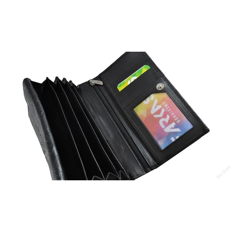 Divatos bőr női pénztárca fekete színben 8670.4.2 Black