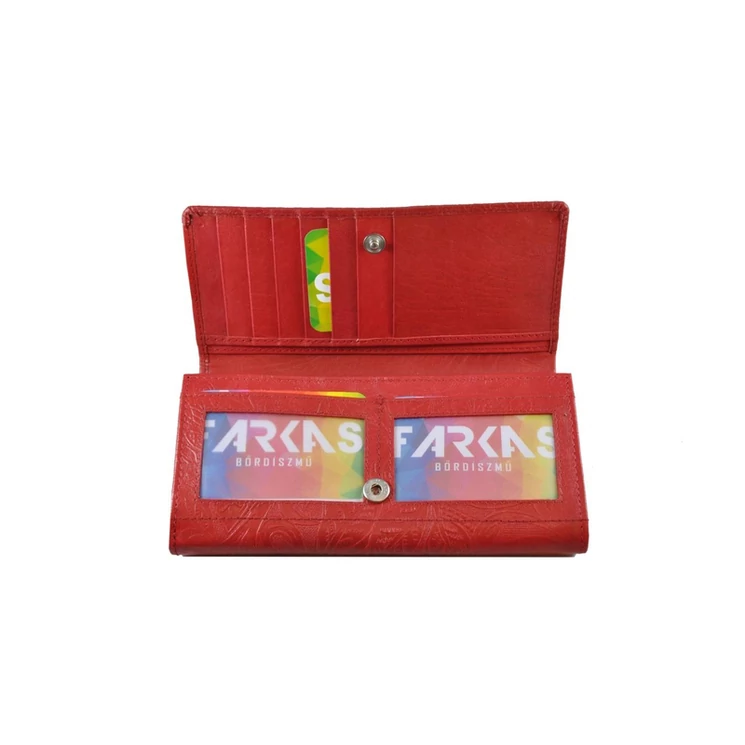 Divatos bőr női pénztárca piros színben 8671.4.2 Red
