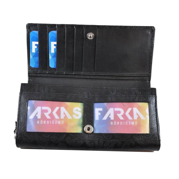 Divatos bőr női pénztárca fekete színben 8671.4.1 Black