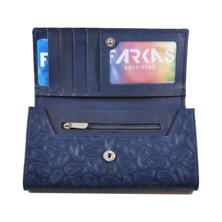 Divatos bőr női pénztárca 8672.4.1 Blue