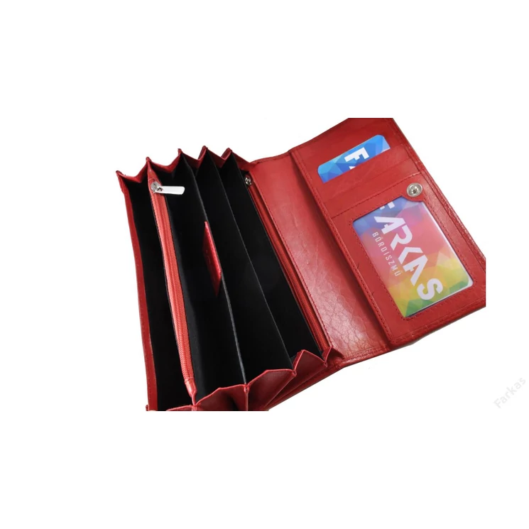 Divatos bőr női pénztárca piros színben 8672.4.1 Red