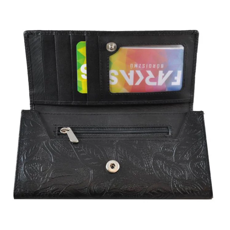 Divatos bőr női pénztárca fekete színben 8672.4.2 Black