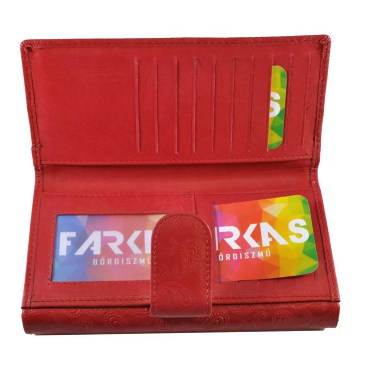 Divatos bőr női pénztárca piros színben 8674.4.1 Red