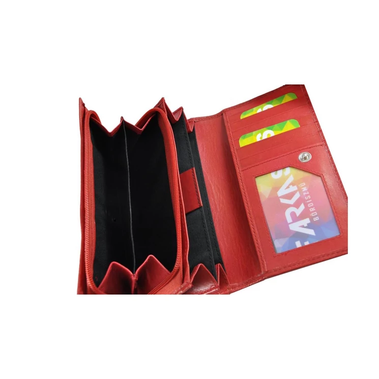 Divatos bőr női pénztárca piros színben 8674.4.2 Red