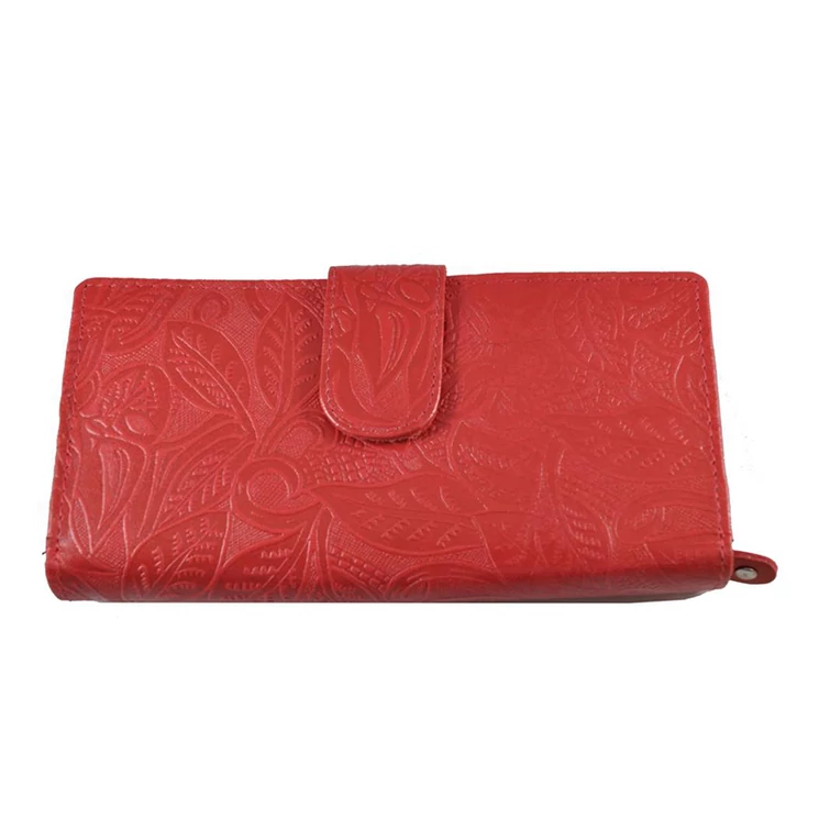 Divatos bőr női pénztárca piros színben 8674.4.2 Red