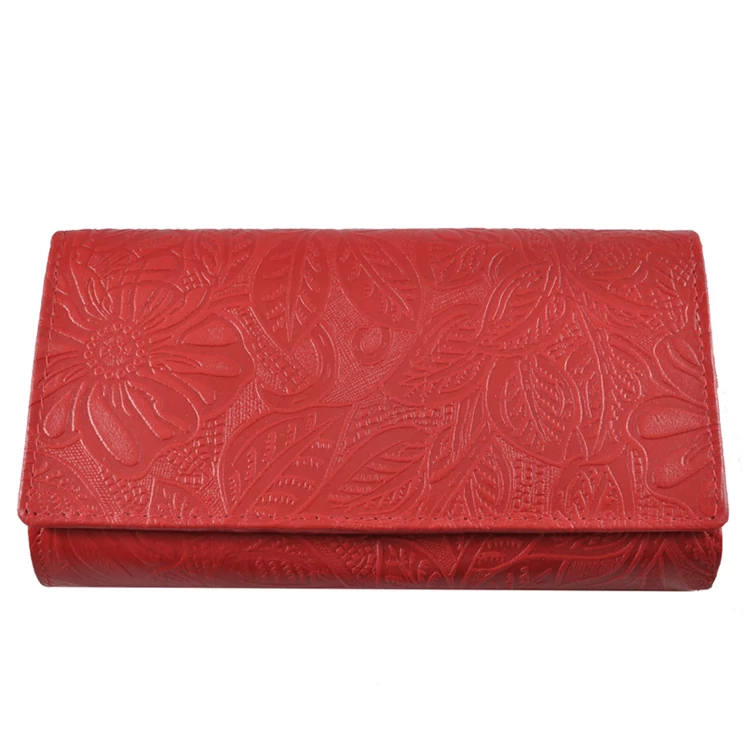 Divatos bőr női pénztárca piros színben 8674.4.2 Red