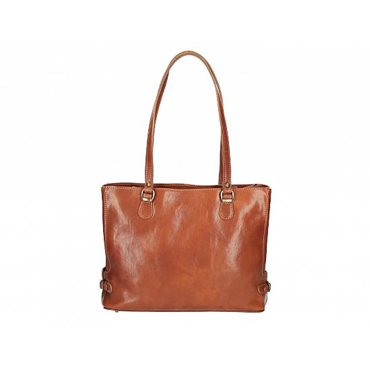 Valódi bőr női válltáska konyak színben S7195 Cognac