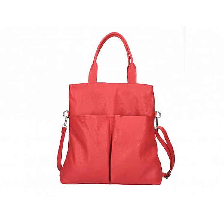 Valódi bőr női válltáska S7185 Red