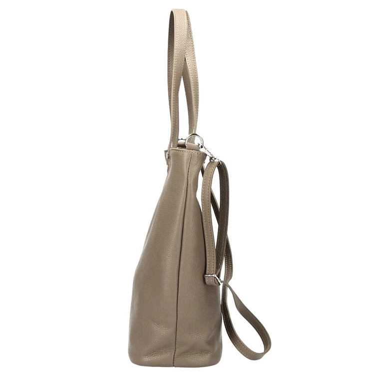 Valódi bőr női táska világosszürke színben S7190 PearlGrey