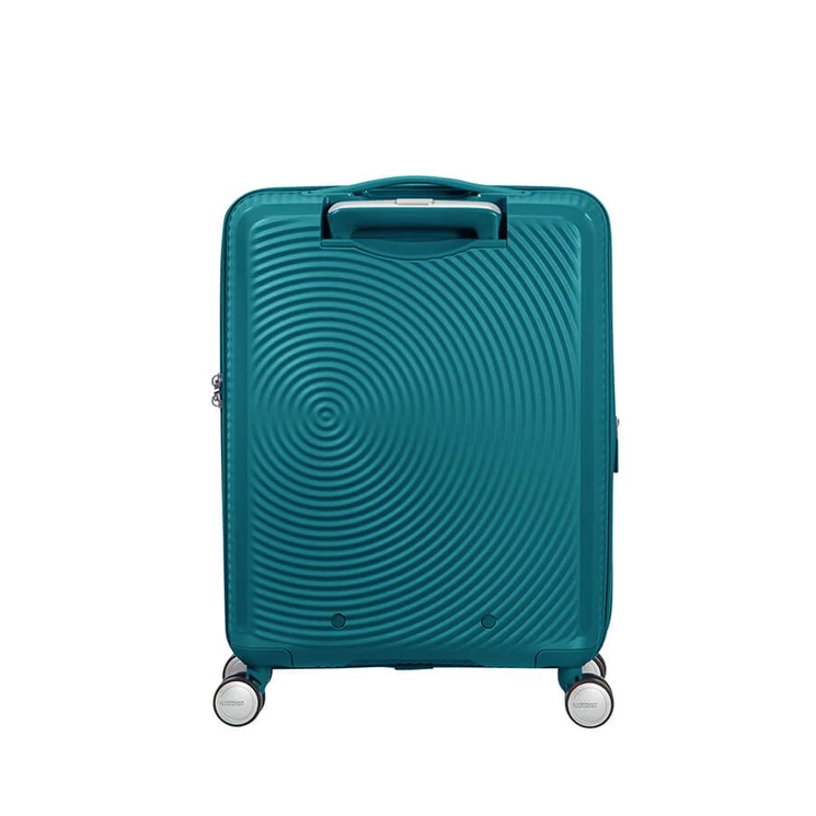 American Tourister Soundbox bővíthető Spinner bőrönd 55 fűzöld színben