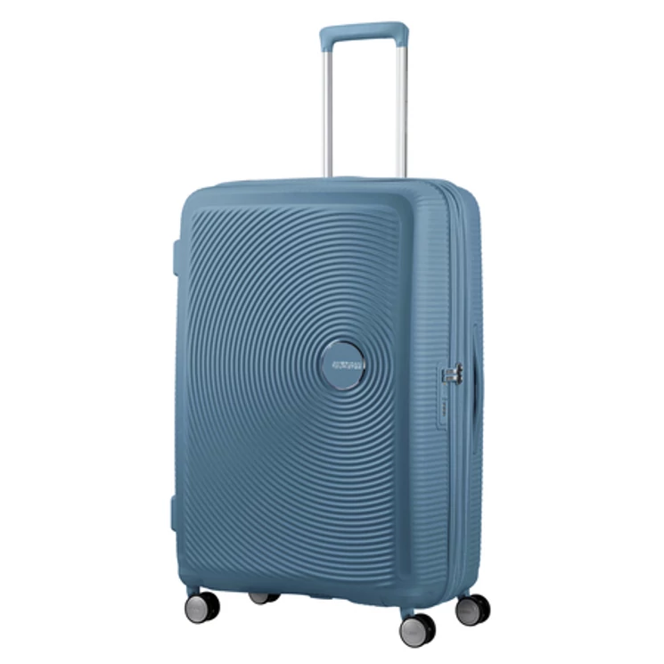 American Tourister Soundbox bővíthető Spinner bőrönd 77 StoneBlue