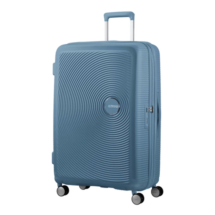 American Tourister Soundbox bővíthető Spinner bőrönd 77 StoneBlue