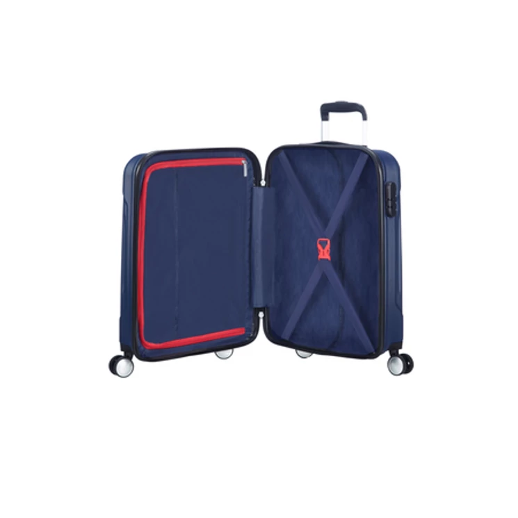 American Tourister Tracklite Spinner Kabinbőrönd 55cm DarkNavy 3 év garancia