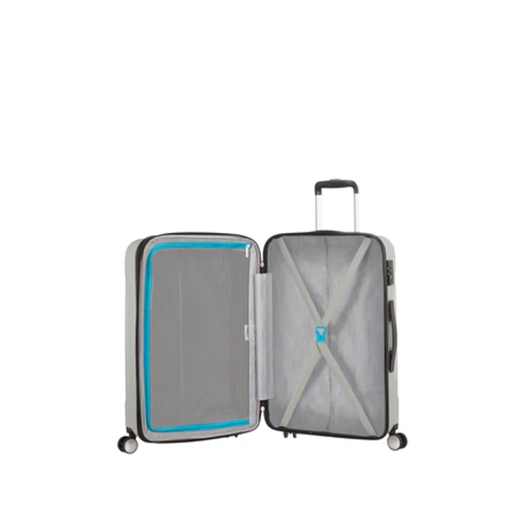 American Tourister Tracklite Spinner Bővíthető Bőrönd 67cm Silver 3 év garancia