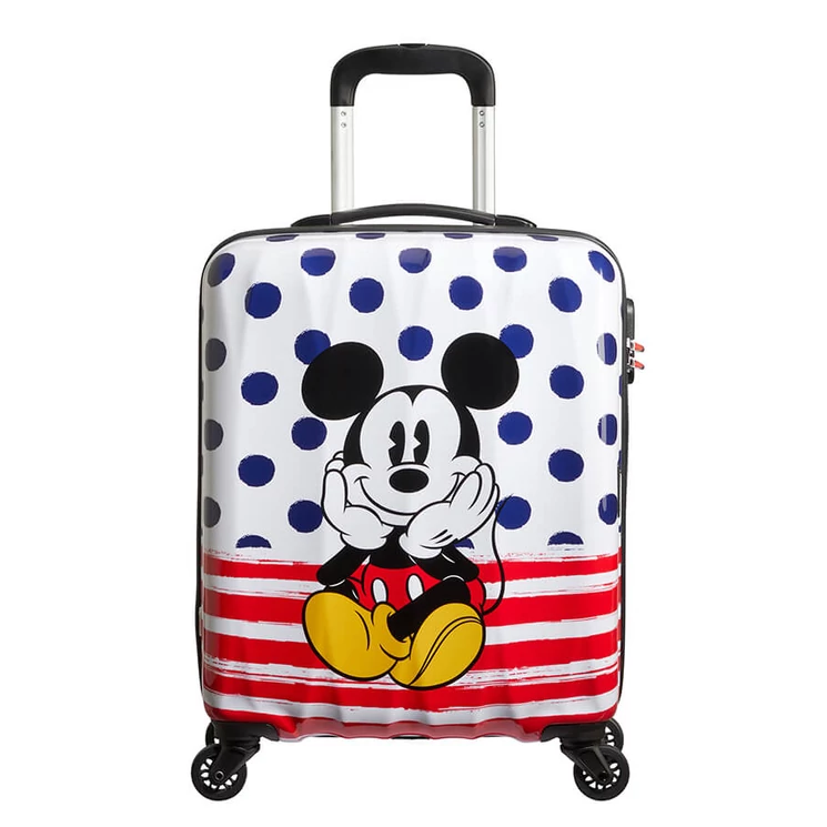 American Tourister Disney Legends Mickey Blue Dots Spinner bőrönd 55 cm-es 