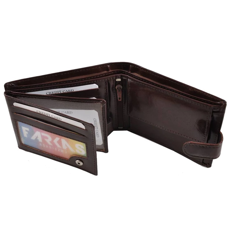 Férfi bőr pénztárca fekete színben 95460 Black