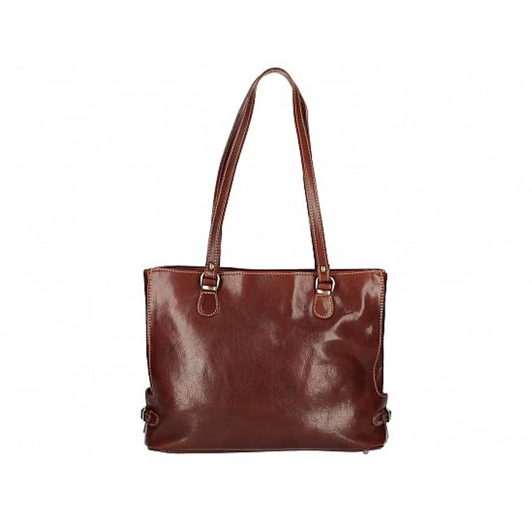 Valódi bőr női válltáska barna színben S7195 Brown