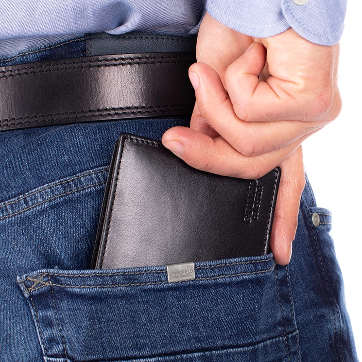 GIULIO valódi bőr férfi pénztárca díszdobozban RFID rendszerrel ( 8 kártyatartó )+