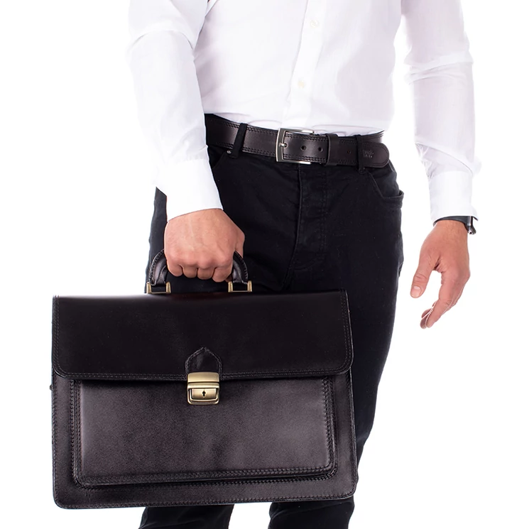  Valódi bőr aktatáska 3 részes 