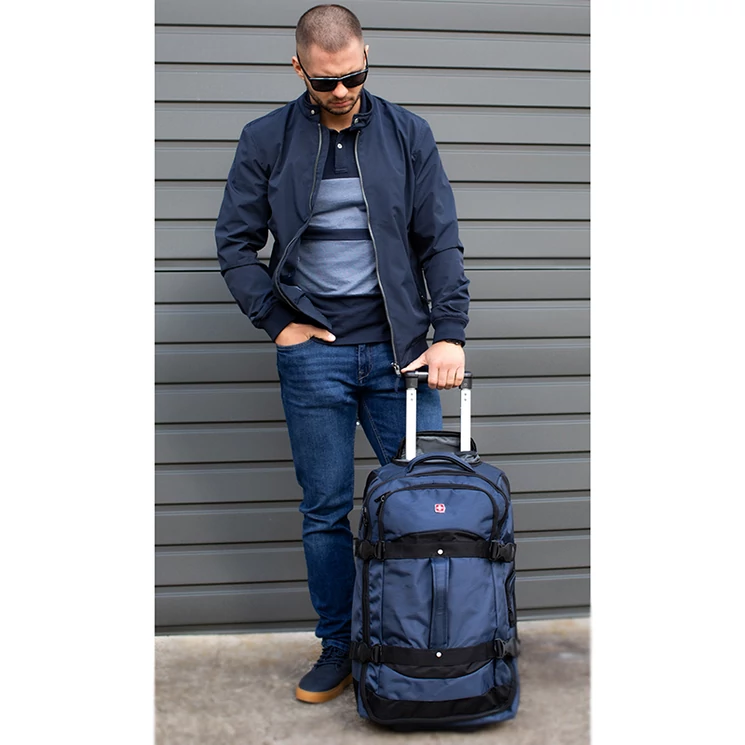 Swisswin gurulós utazótáska kék színben nagy méret HL6688 