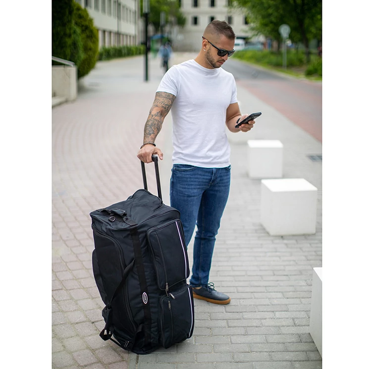Gurulós utazó táska 80 cm XXL méret fekete színben