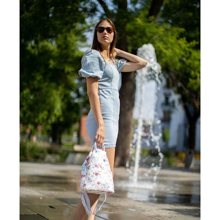 Virágos bőr női hátizsák 6925_flower