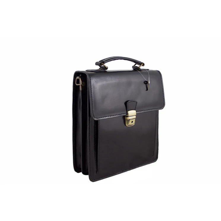 Valódi bőr férfi oldaltáska fekete színben