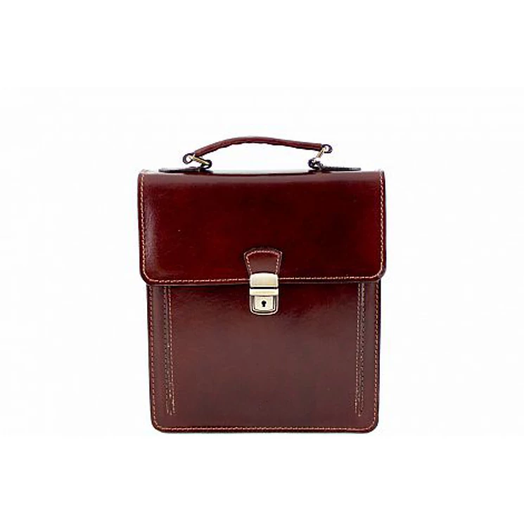 Valódi bőr férfi oldaltáska barna színben