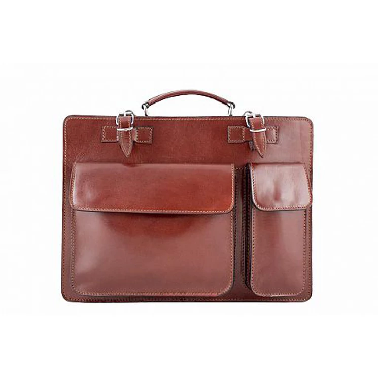 Valódi bőr aktatáska barna színben