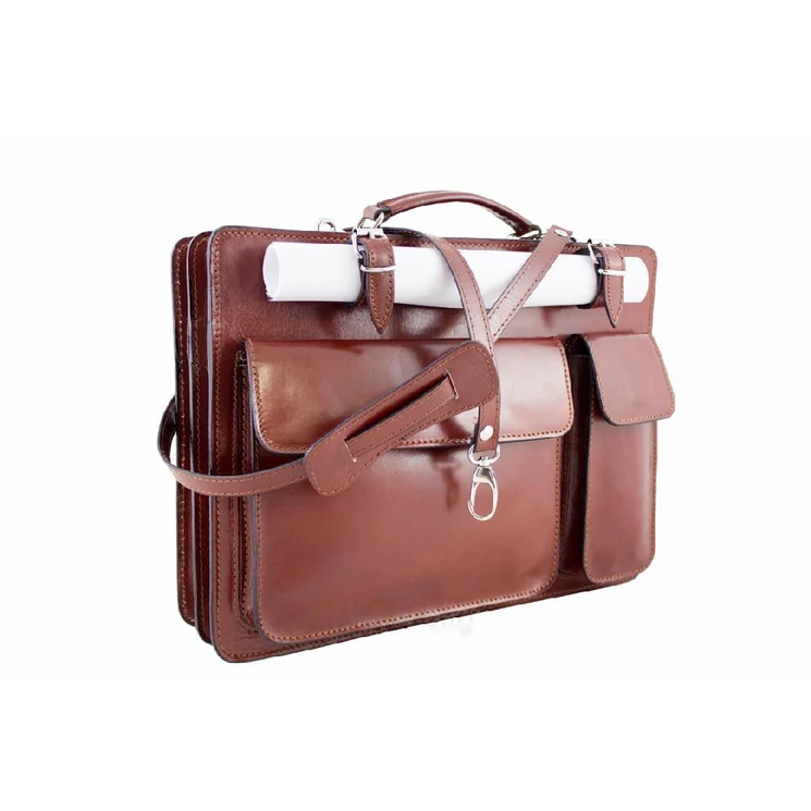 Valódi bőr aktatáska fekete színben