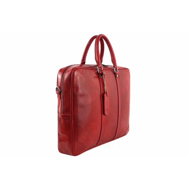 Valódi bőr Aktatáska sötétbarna színben