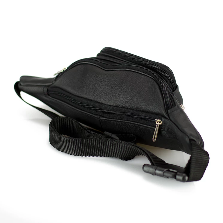 Valódi bőr övtáska fekete színben