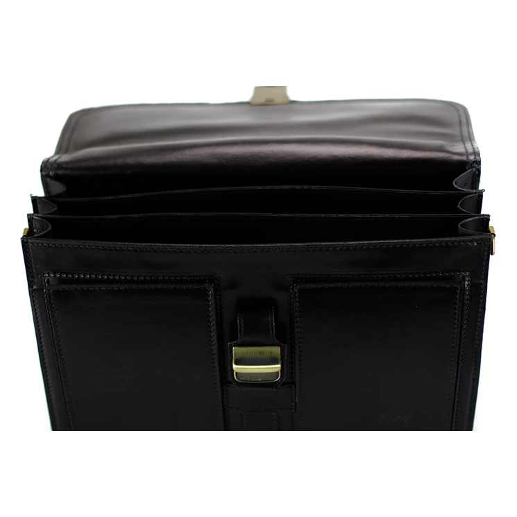 Maxmoda Valódi bőr aktatáska 3 részes fekete színben