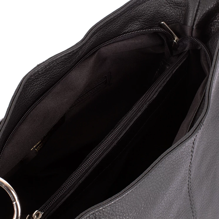 Valódi bőr női táska fekete színben