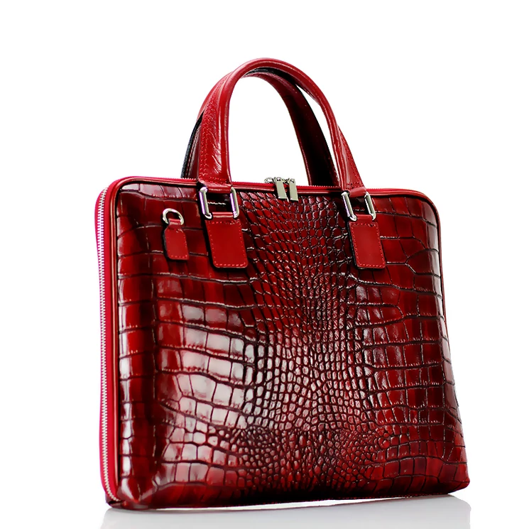 Laptoptartós Valódi bőr üzleti táska sötétbarna színben