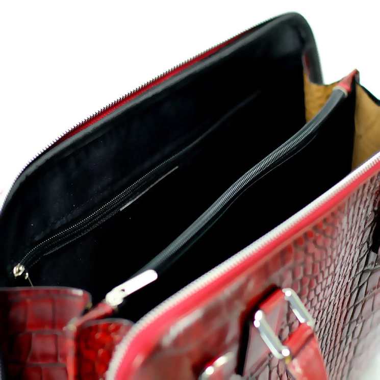 Laptoptartós Valódi bőr üzleti táska sötétbarna színben