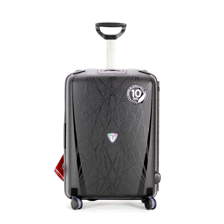 Roncato R0712 Light Spinner bőrönd 68 cm-es fekete ajándék bőröndhuzattal