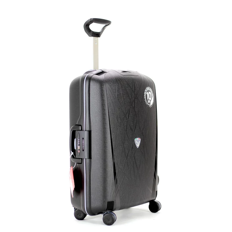 Roncato R0712 Light Spinner bőrönd 68 cm-es fekete ajándék bőröndhuzattal