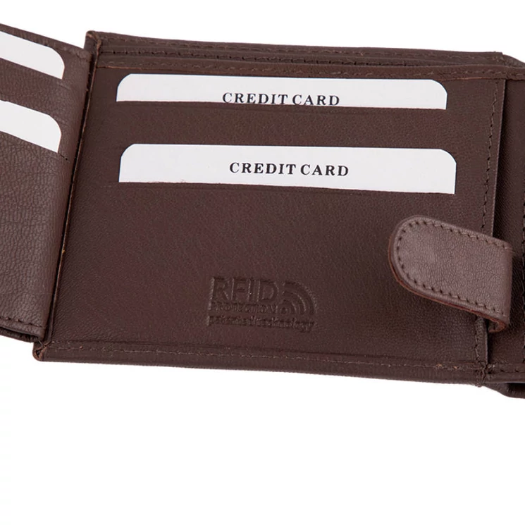 GIULIO valódi bőr férfi pénztárca díszdobozban RFID rendszerrel ( 8 kártyatartó )