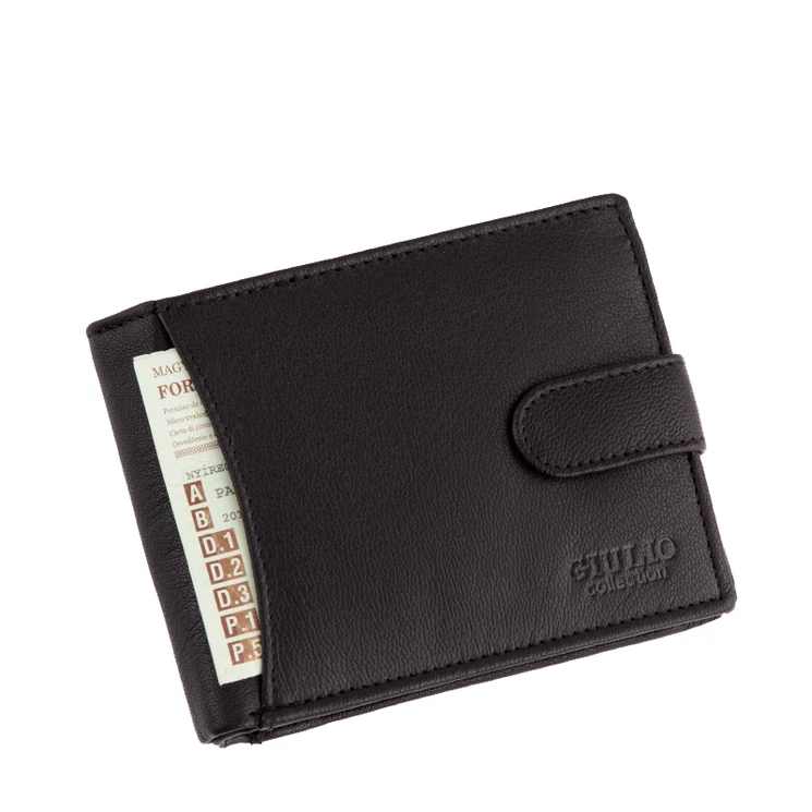 GIULIO valódi bőr férfi pénztárca díszdobozban RFID rendszerrel ( 8 kártyatartó )