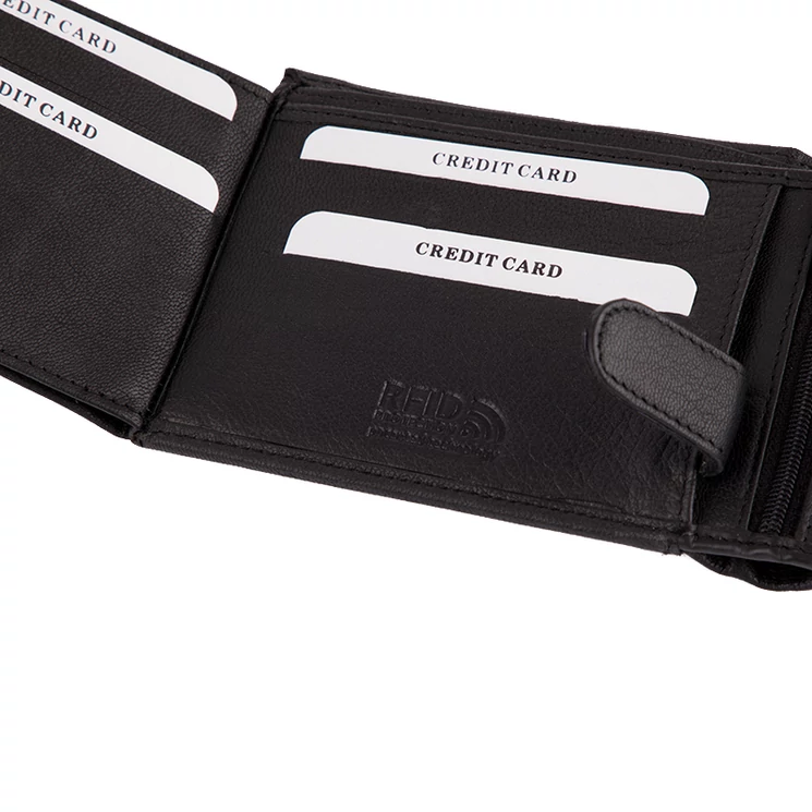 GIULIO valódi bőr férfi pénztárca díszdobozban RFID rendszerrel ( 8 kártyatartó )