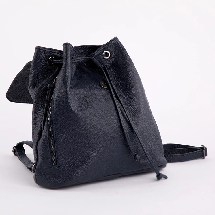 Valódi bőr női hátitáska sötétkék színben S7068 dBlue