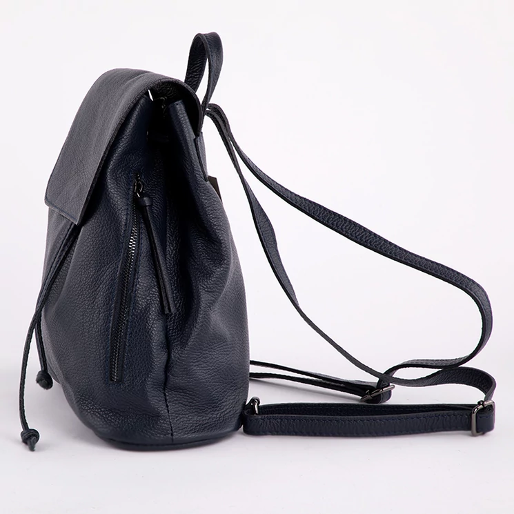 Valódi bőr női hátitáska sötétkék színben S7068 dBlue