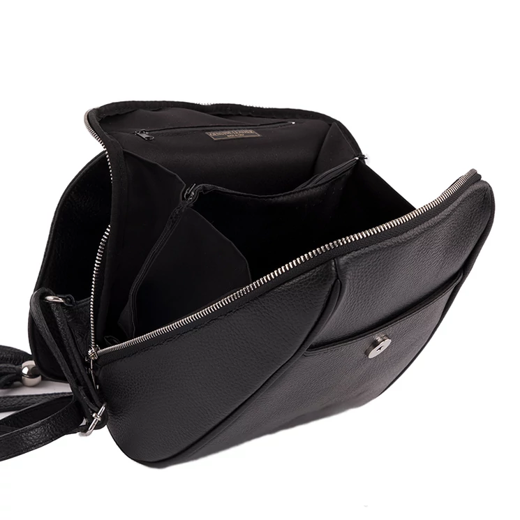 Valódi bőr női hátizsák Fekete színben S1288