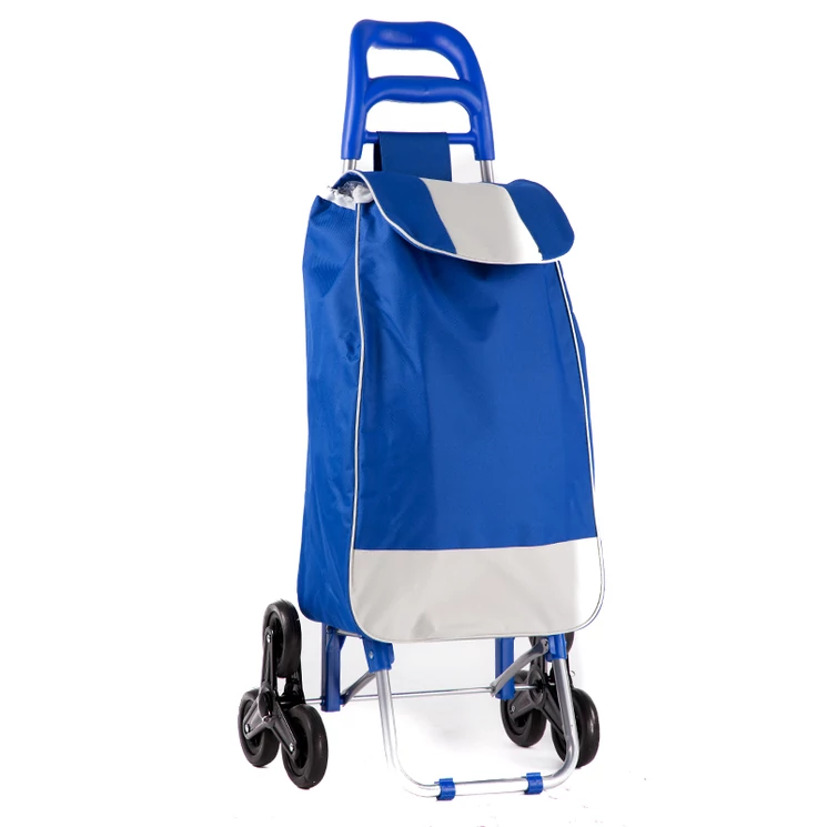 Euroline gurulós lépcsőjáró bevásárlókocsi Royalkék színben